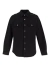 Rick Owens Long-line Felted Cotton Shirt In Black