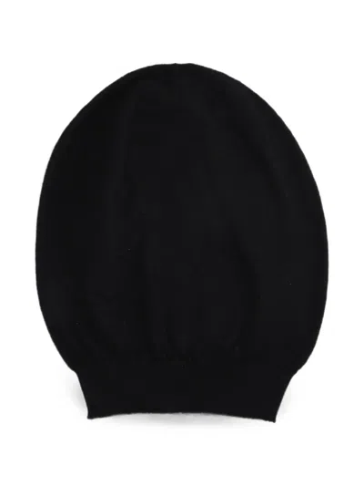 Rick Owens Oval-shape Beanie Hat In Black