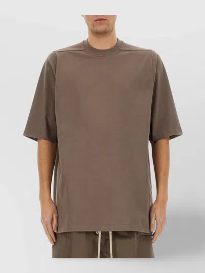 Rick Owens Oversize Crew Neck T-shirt In Dove