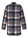 Rick Owens Blue Porterville Oversized Shirt In Multicolor