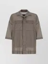 Rick Owens Men Camicia Magnum Tommy In Cotone Organico Certificato In Brown