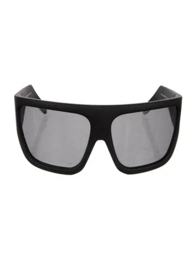 Pre-owned Rick Owens Oversize Tinted Sunglasses In Black