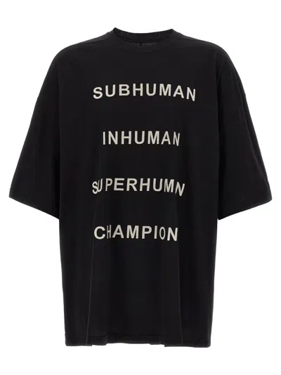 Rick Owens Oversized Black Cotton T-shirt