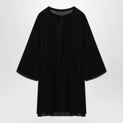RICK OWENS RICK OWENS  OVERSIZED BLACK CUPRO T-SHIRT
