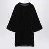 Rick Owens Oversized Black Cupro T-shirt Men In Black