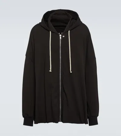 Rick Owens Mens Windbreaker Slip-pocket Cotton-jersey Hoody Black