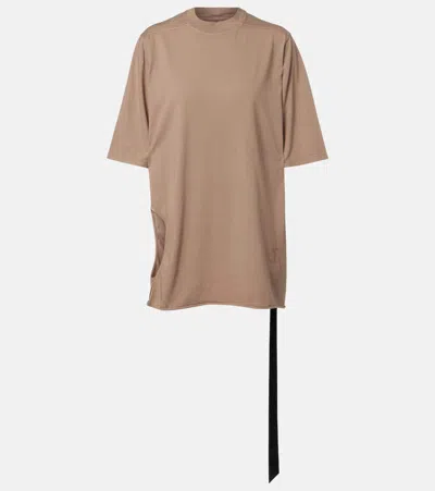 Rick Owens Oversized Cotton Jersey T-shirt In Brown