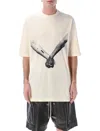 Rick Owens Relaxed Fit Graphic Print T-shirt With Nude Background In Neutrals