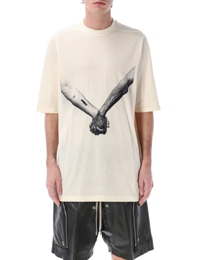 RICK OWENS RICK OWENS OVERSIZED COTTON T-SHIRT WITH GRAPHIC PRINT