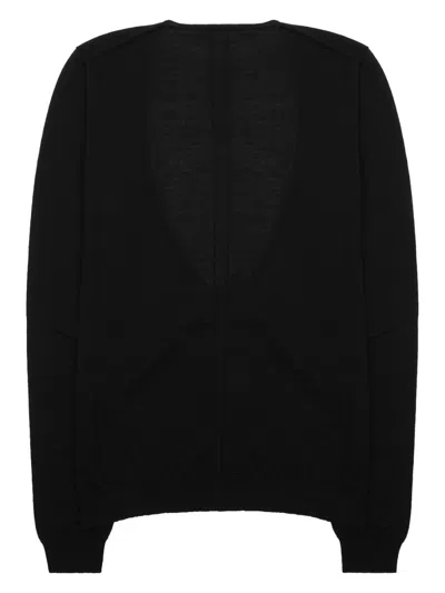 Rick Owens Oversized Crewneck Sweater In Black