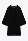 Rick Owens Oversized Black Cupro T-shirt Men