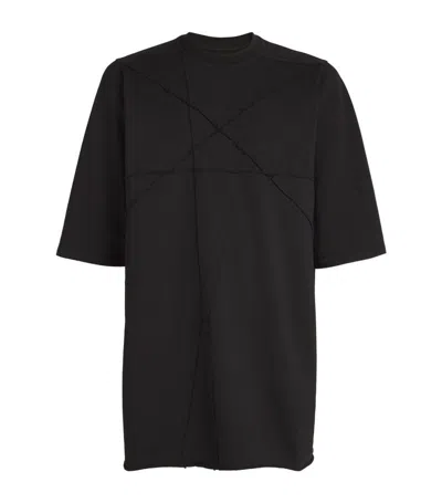 Rick Owens Oversized Embroidered T-shirt In Black