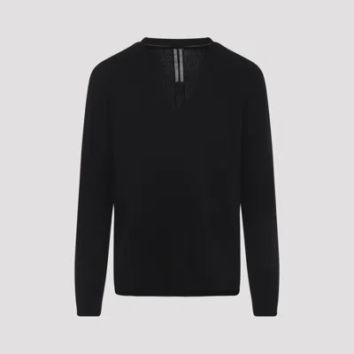 Rick Owens Oversized Extreme V Neck Pullover For Men In Black