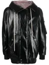 Rick Owens Oversized Hooded Bomber Jacket In Black
