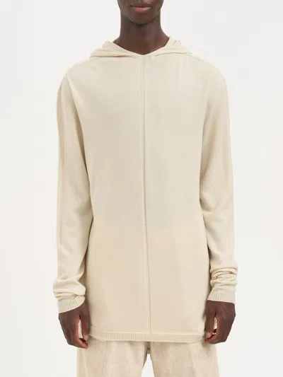 Rick Owens Oversized Hoodie Natural Sweater In Neutral