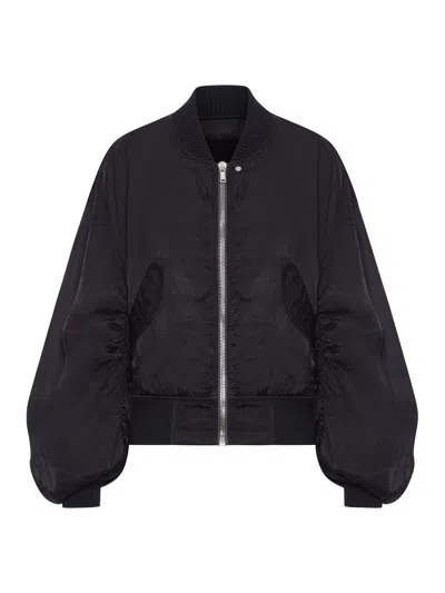 Rick Owens Oversized Padded Bomber Jacket In Black