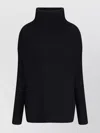 Rick Owens Oversized Ribbed Knit Sweater With Flared Hem