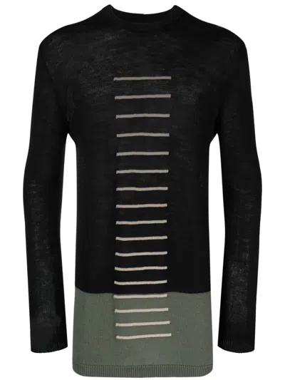 Rick Owens Oversized Round-neck Jumper In Black