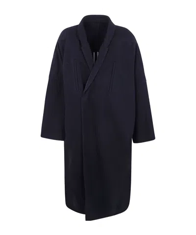 Rick Owens Oversized Shawl-collar Coat In Black
