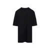 Rick Owens Relaxed Fit Oversized T-shirt With Classic Crew Neckline In Black