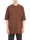 Rick Owens Oversized Short Sleeve T-shirt In Brown