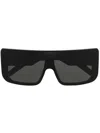 Rick Owens Oversized Sunglasses With Square Frames In Black