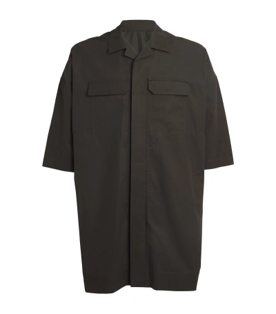 Rick Owens Oversized Tommy Shirt In Green