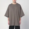 Rick Owens Tommy T Grey Oversized T-shirt In Cotton Man In Grey