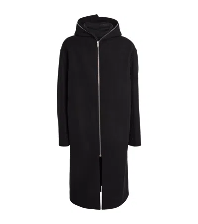 Rick Owens Oversized Wool Coat In Black