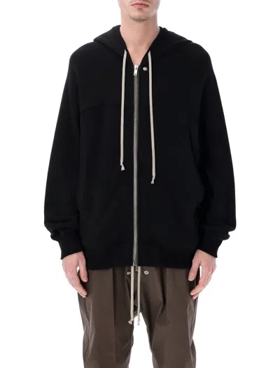 Rick Owens Windbreaker Black Zip-up Cotton Hoodie