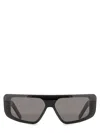 Rick Owens Owens Bold Rectangular Acetate Sunglasses In Black