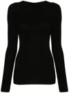 Rick Owens Ribbed-knit Long-sleeved T-shirt