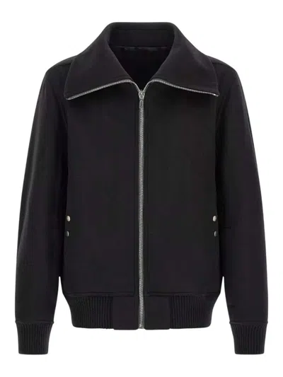 Rick Owens Dracuflight Wool Bomber Jacket In Black
