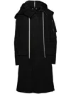 Rick Owens Black Porterville Megaparka Coat In Black
