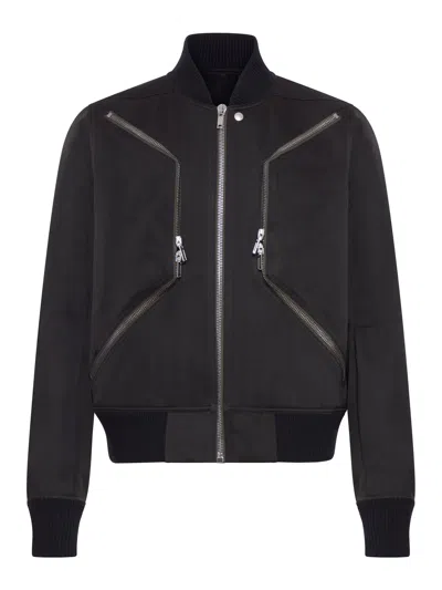 Rick Owens Padded Heizer Bomber Jacket In Black
