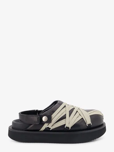RICK OWENS PADDED MEGALACE PLATFORM LEATHER SANDALS