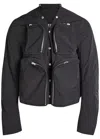 Rick Owens Mens Black Patch-pocket Cargo Shell Jacket In Black