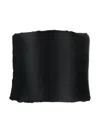Rick Owens Padded Silk Scarf Feather Down In Black