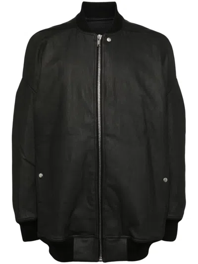 Rick Owens Jumbo Peter Flight Jacket In Black