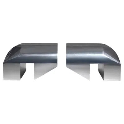 Pre-owned Rick Owens - Pair Of Single Prong Aluminum Benches In Brown
