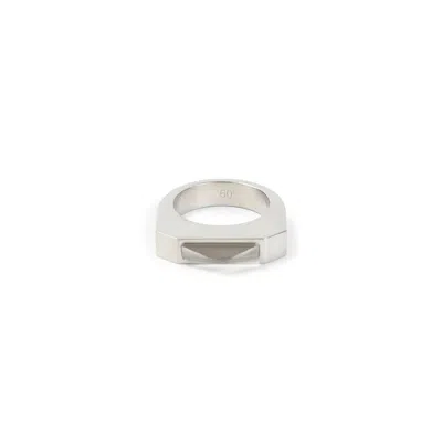 Rick Owens Palladio Hollywood Piramid Ring In Metallic