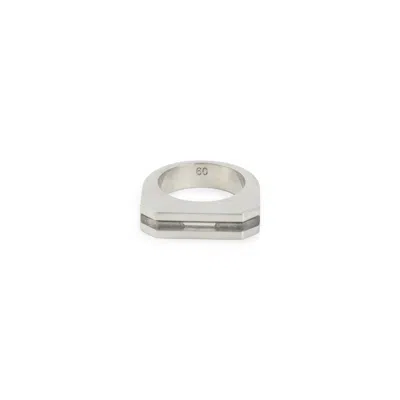 Rick Owens Palladium Crystal Hollywood Brass Ring In Pattern