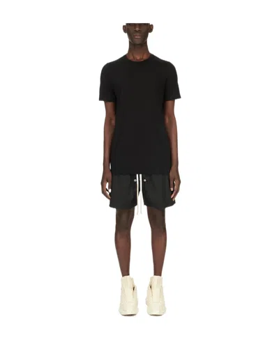 Rick Owens Panelled Cotton T-shirt In Black
