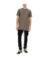 Rick Owens Panelled Cotton T-shirt In Gray