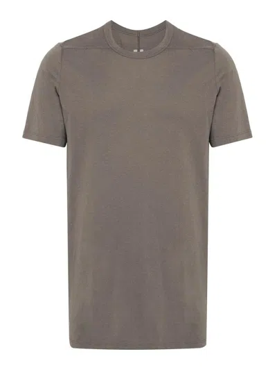Rick Owens Panelled Cotton T-shirt In Grey