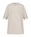 Rick Owens Panelled-design Organic Cotton T-shirt In Nude