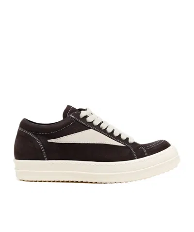 RICK OWENS PANELLED LACE-UP SNEAKERS