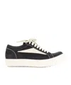 Rick Owens Blackwhite Lace Up Sneakers In Black