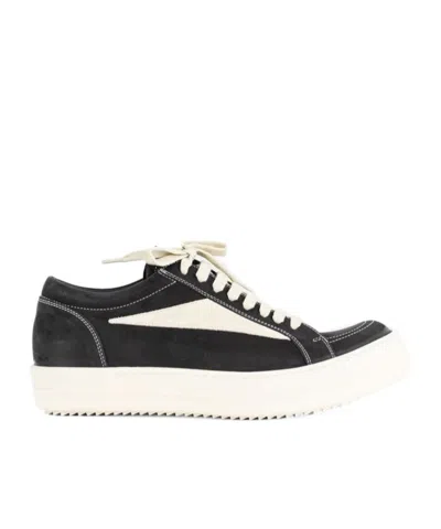 Rick Owens Panelled Lace-up Trainers In White