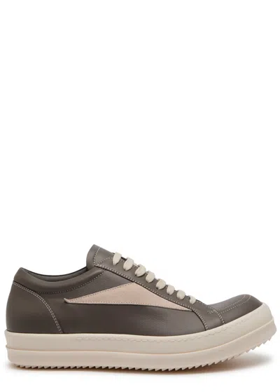 RICK OWENS RICK OWENS PANELLED LEATHER SNEAKERS